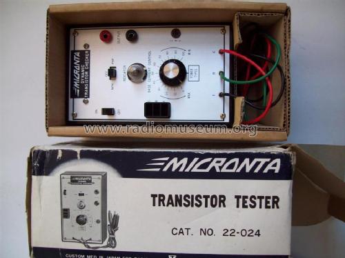 Micronta Dynamic Transistor Checker 22-024; Radio Shack Tandy, (ID = 608733) Equipment