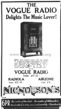 Vogue Console ; Vogue Brand Allan’s (ID = 2520711) Radio