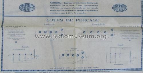 Condensateurs Variables Séries YA & YO; Tavernier (ID = 1815138) Radio part