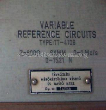 Variable Reference Circuits TT-4109; Távközlési (ID = 1251264) Equipment