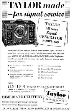 All-Wave Signal-Generator 65B; Taylor Electrical (ID = 498254) Ausrüstung