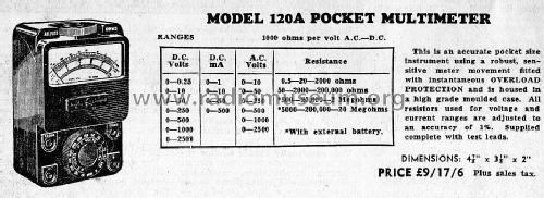 Multimeter 120A; Taylor Electrical (ID = 2254588) Equipment