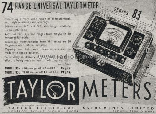 Universal Taylormeter 83A; Taylor Electrical (ID = 1713259) Ausrüstung
