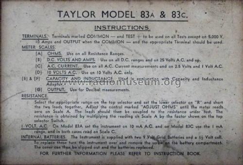 Universal Taylormeter 83A; Taylor Electrical (ID = 2118518) Equipment