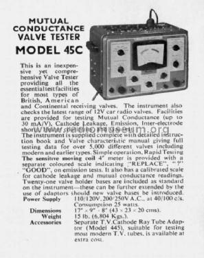 Valve-tester 45C; Taylor Electrical (ID = 498733) Equipment