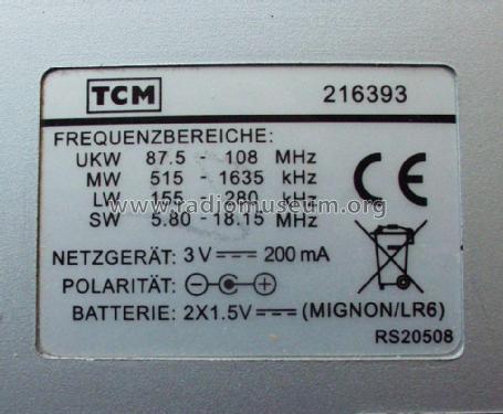 TCM Weltempfänger 216393; TCM Tchibo 'Marke' / (ID = 2745738) Radio