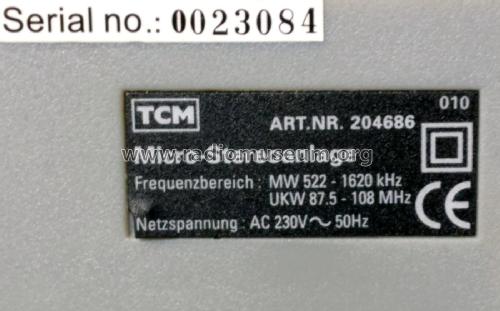 Micro-Stereoanlage / CD Stereo Radio Cassette Recorder 204686; TCM Tchibo 'Marke' / (ID = 2395996) Radio