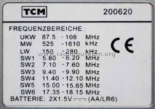 TCM FM/AM/LW/SW1-6 Weltempfänger 200620; TCM Tchibo 'Marke' / (ID = 1631759) Radio