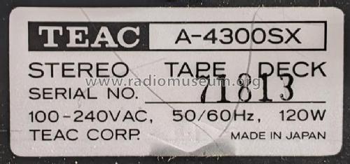 A-4300SX; TEAC; Tokyo (ID = 2880617) R-Player