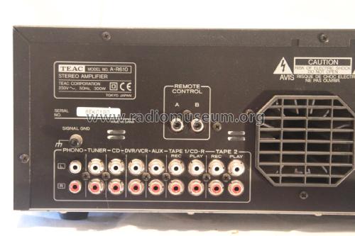 Integrated Stereo Amplifier A-R610; TEAC; Tokyo (ID = 1757051) Ampl/Mixer