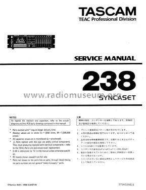 Tascam 238 Syncaset; TEAC; Tokyo (ID = 1859316) R-Player