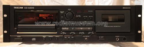 Tascam Compact Disc Player/Reverse Cassette Deck CD-A500; TEAC; Tokyo (ID = 2016507) R-Player