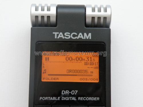 Tascam Portable Digital Recorder DR-07; TEAC; Tokyo (ID = 2795806) Reg-Riprod