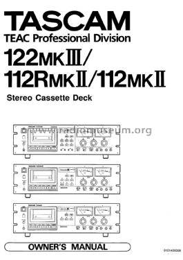 Tascam Stereo Cassette Deck 112 MK II; TEAC; Tokyo (ID = 1859274) R-Player