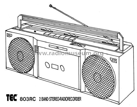 2 Band Stereo-Radiorecorder 803 RC ; TEC Dieter Beer; (ID = 1080503) Radio
