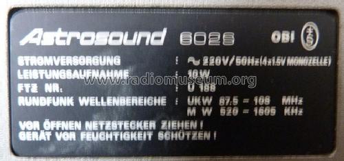 Astrosound 602S; TEC Dieter Beer; (ID = 1699108) Radio