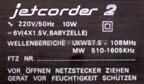 Jetcorder 2 ; TEC Dieter Beer; (ID = 2313707) Radio