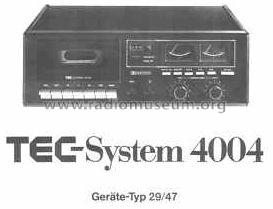 TEC-System 4004 29/47; TEC Dieter Beer; (ID = 783702) R-Player