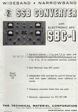 SSB Converter SBC-1; Technical Material (ID = 2057256) Amateur-D