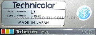 Video Recorder 212E; Technicolor; where? (ID = 700252) Ton-Bild