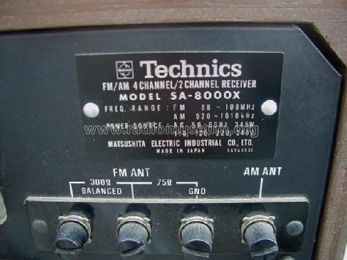 4Channel/2Channel Receiver SA-8000X; Technics brand (ID = 434274) Radio