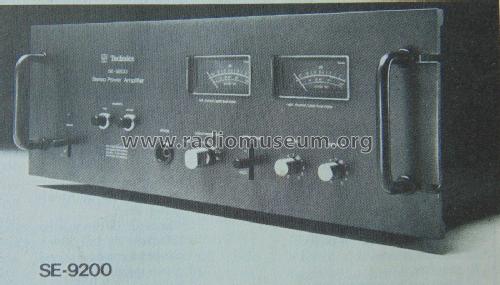 Stereo Power Amplifier SE-9200; Technics brand (ID = 2380688) Ampl/Mixer
