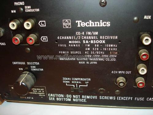 CD-4 FM/AM 4 Channel/2 Channel Receiver SA-8500X; Technics brand (ID = 1557021) Radio