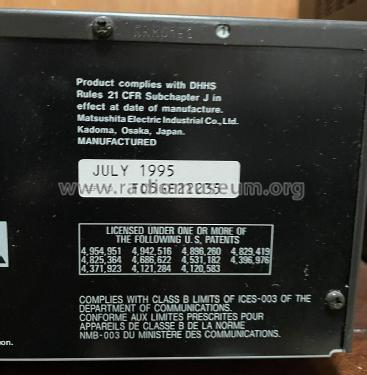 Compact Disc Changer SL-PD987; Technics brand (ID = 2815582) R-Player