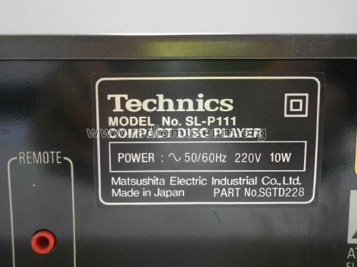 Compact Disc Player SL-P111; Technics brand (ID = 2149417) R-Player