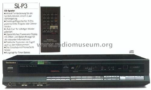 Compact Disc Player SL-P3; Technics brand (ID = 670319) Reg-Riprod