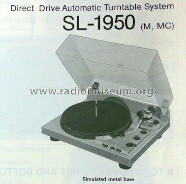Direct Drive Automatic Turntable System SL-1950; Technics brand (ID = 1840357) R-Player