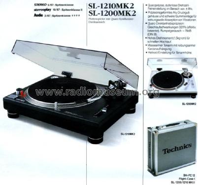 Direct Drive Turntable System SL-1210Mk2; Technics brand (ID = 2086413) R-Player