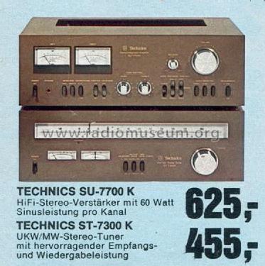 FM/AM Stereo Tuner ST-7300 ST-7300K; Technics brand (ID = 1762999) Radio