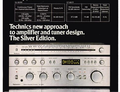 FM/AM Stereo Tuner ST-8077; Technics brand (ID = 2099568) Radio