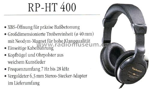 Headphones RP-HT 400; Technics brand (ID = 2050531) Speaker-P