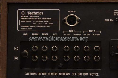 Integrated Stereo Amplifier SU-7700; Technics brand (ID = 1646726) Ampl/Mixer