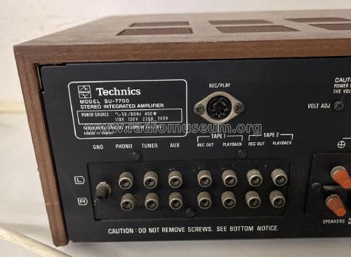 Integrated Stereo Amplifier SU-7700; Technics brand (ID = 2815700) Ampl/Mixer