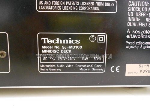 Mini Disc Deck SJ-MD100EG-K; Technics brand (ID = 2274373) R-Player