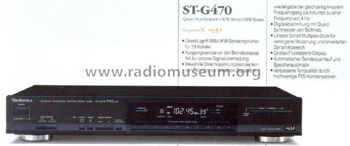 Quartz Synthesizer AM/FM Stereo Tuner ST-G470; Technics brand (ID = 2084741) Radio