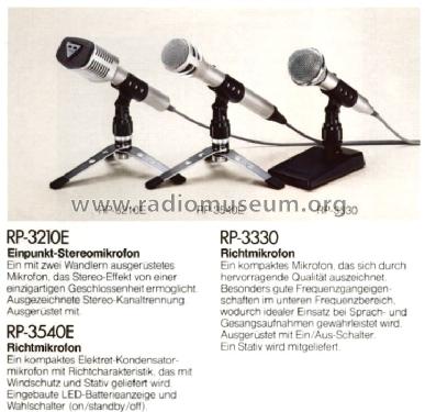 RP-3210E; Technics brand (ID = 669411) Microphone/PU