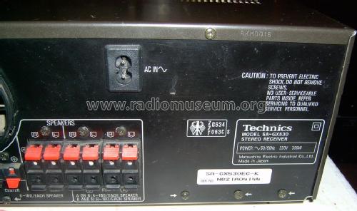 AV Control Stereo Receiver SA-GX530; Technics brand (ID = 1486392) Radio