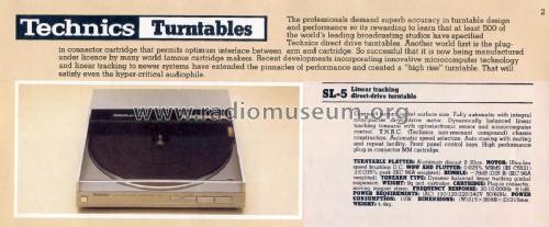 SL-5; Technics brand (ID = 1963826) R-Player