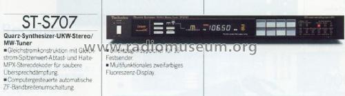 ST-S707; Technics brand (ID = 670326) Radio
