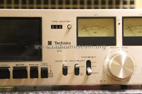 Stereo Cassette Deck RS-615US; Technics brand (ID = 1550983) Enrég.-R