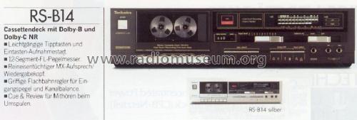 Stereo Cassette Deck RS-B14; Technics brand (ID = 670038) Ton-Bild