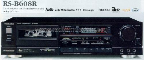 Stereo Cassette Deck RS-B608R; Technics brand (ID = 659970) Reg-Riprod