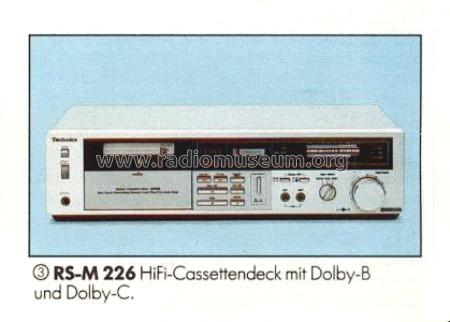 Stereo Cassette Deck RS-M226; Technics brand (ID = 659863) R-Player