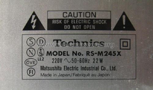 Stereo Cassette Deck RS-M245X; Technics brand (ID = 1995647) Reg-Riprod