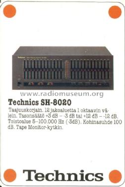 Stereo Frequency Equalizer SH-8020; Technics brand (ID = 1406729) Ampl/Mixer