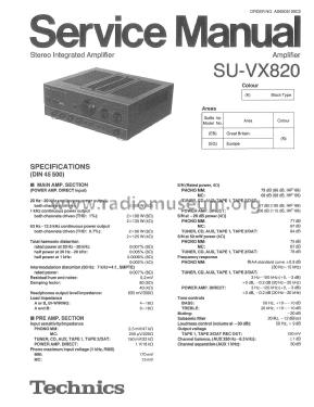 Stereo Integrated Amplifier SU-VX820; Technics brand (ID = 1932538) Verst/Mix